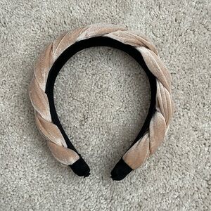Velvet braided headband